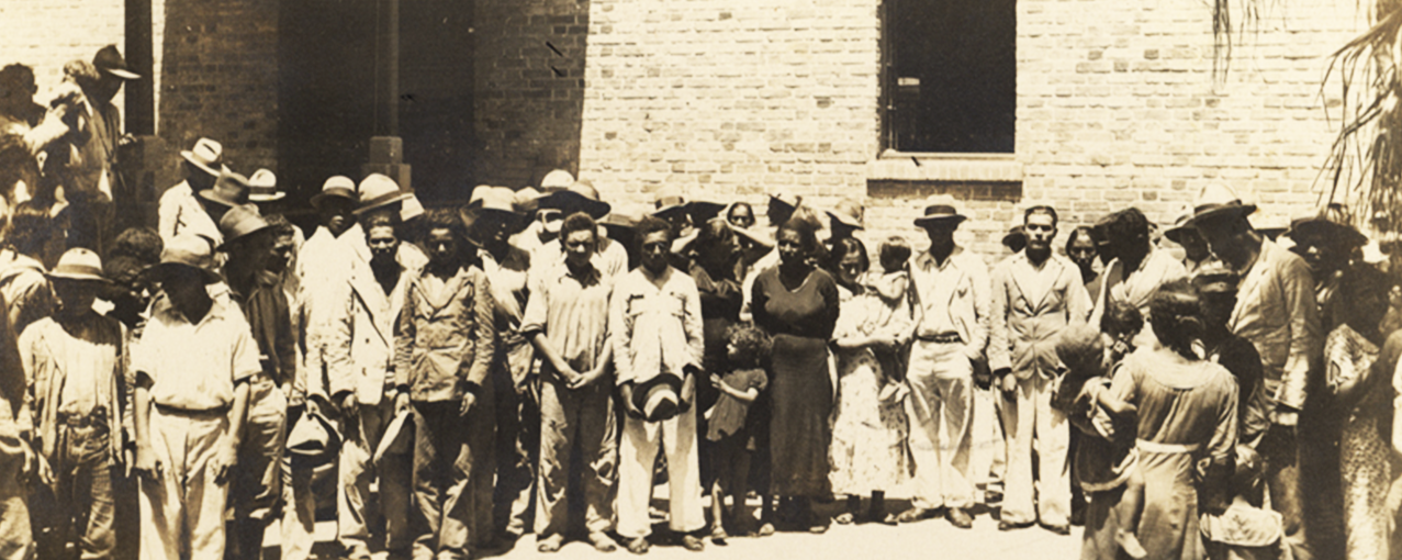 A imagem mostra migrantes procedentes da Bahia