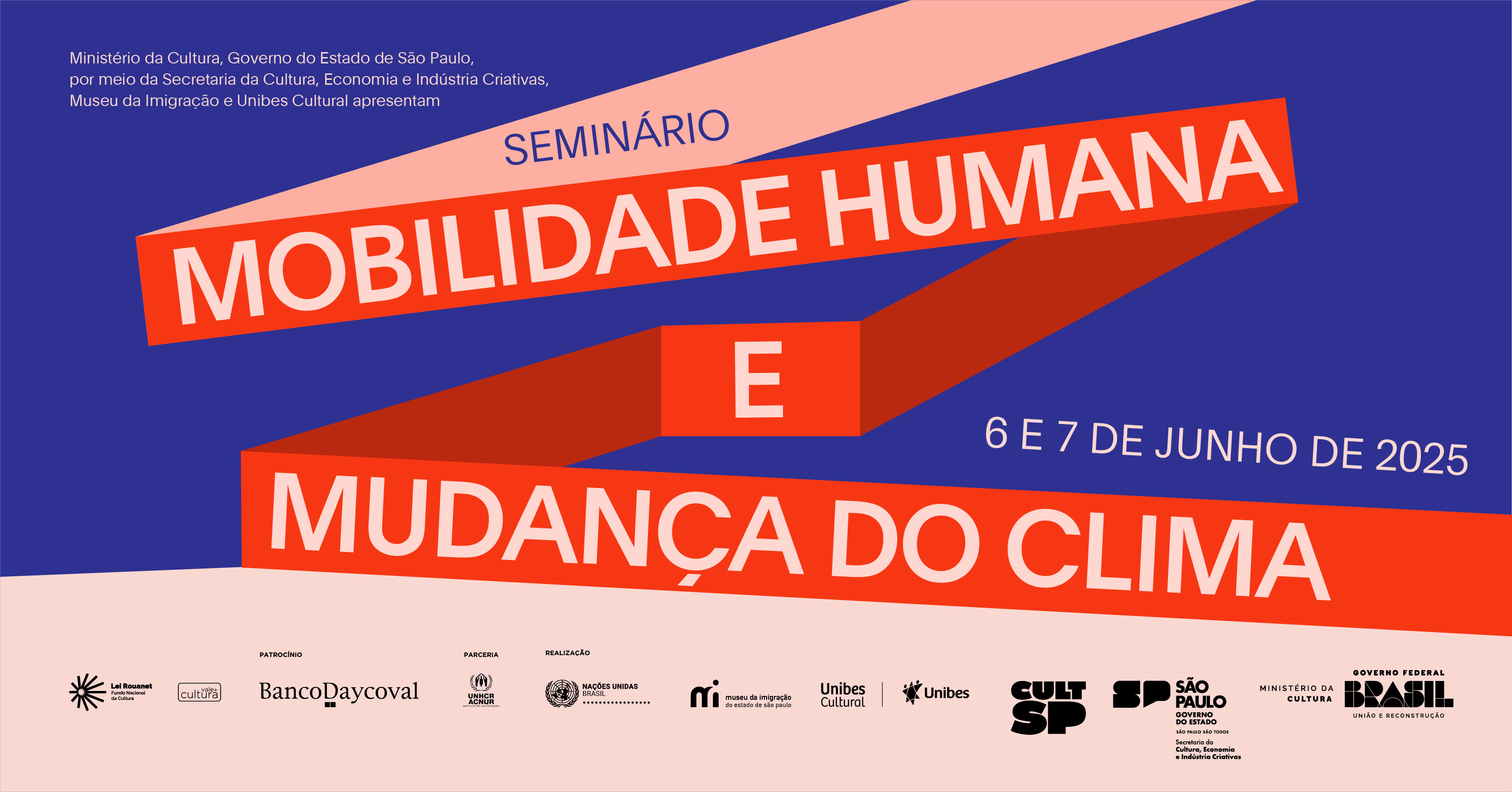 arte do seminário Mobilidade Humana e Mudança do Clima
